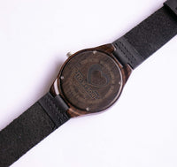 Madera negra minimalista grabada reloj | Regalo de la madre para hijo