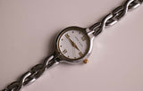 Tono de plata minimalista Anne Klein Cuarzo reloj para mujeres vintage
