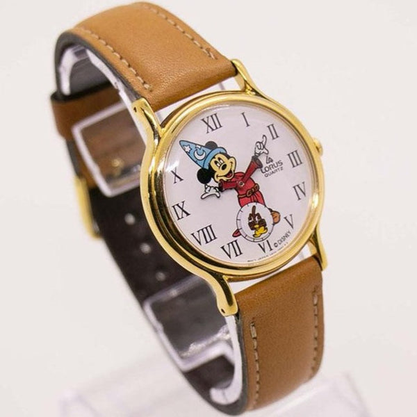 Disney ساحر Mickey Mouse Lorus V803-0110 R0 Watch Vintage
