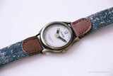 Vintage Guess Watch for Her with Denim Strap | Retro Guess Quartz Watch