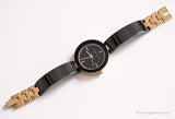 Diseñador vintage negro y dorado reloj | Anne Klein reloj para mujeres