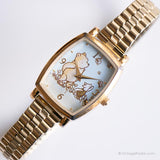 Acero inoxidable vintage Winnie the Pooh reloj | Tono dorado Seiko reloj
