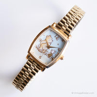 Vintage Stainless Steel Winnie the Pooh Watch | Gold-tone Seiko Watch