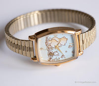 Acier inoxydable vintage Winnie the Pooh montre | Ton d'or Seiko montre