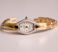 Tiny Vintage Elgin Diamond Watch for Women | Gold-tone Occasion Watch