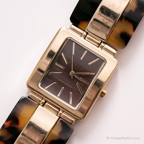 Vintage Leopard Print Uhr für Damen Anne Klein Designer Uhr