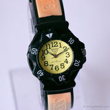 Antiguo Guess Sportswatch con dial amarillo | Negro Guess reloj para mujeres