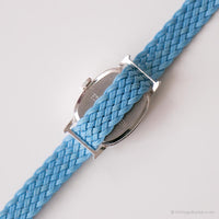 Orologio rettangolare di Adora vintage per lei | Cinghia blu orologio tedesco