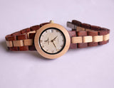 Bobo Bird Ladies Wooden Watch | 30 mm Quartz Watch Dual Brown Tones