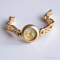 Jahrgang Seiko Winnie the Pooh Uhr für sie | Gold-Ton Disney Uhr