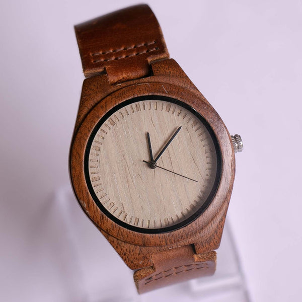 Walnut Wood Herren Armbanduhr | Cucol Holz 44 mm Uhr für Männer