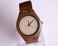 Swiche de bracelet pour hommes en bois de noix | Cucol en bois 44 mm montre pour hommes