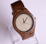 Swiche de bracelet pour hommes en bois de noix | Cucol en bois 44 mm montre pour hommes
