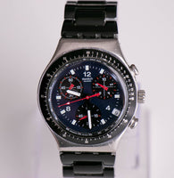 2000 swatch Ironía Chronograph YCS4015 Mighty reloj Dial azul oscuro