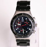 2000 swatch Ironia Chronograph YCS4015 Mighty Watch Dark Blue Dial