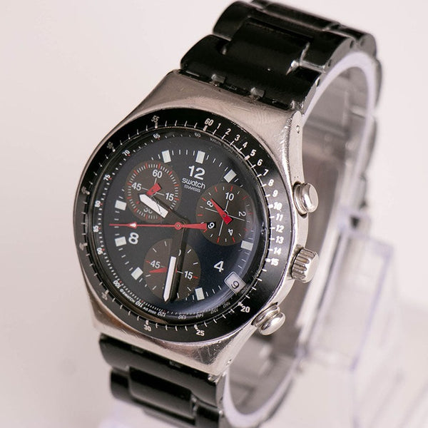 2000 Swatch Irony Chronograph YCS4015 Mighty Watch Dark Blue Dial