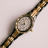 Vintage Black & Gold Elgin Ii orologio in quarzo per donne | Owatch da polso dell'occasione