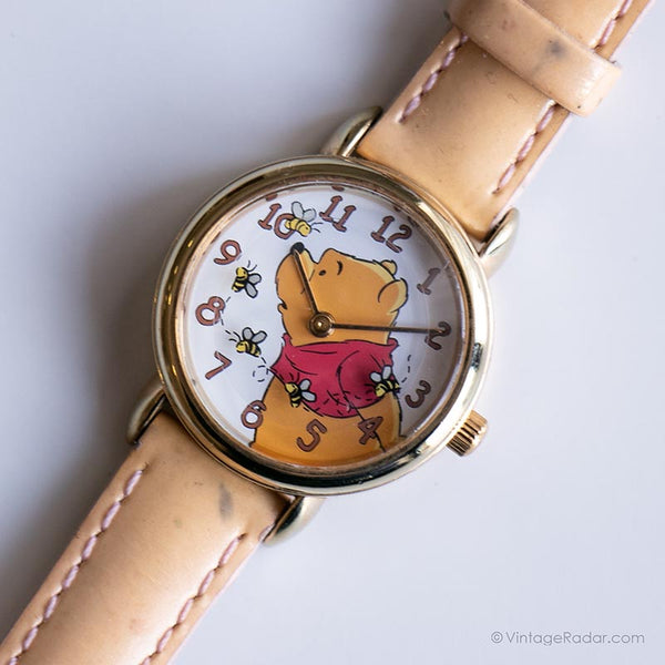 Vintage Gold-tone Disney Watch by Timex | 90s Winnie the Pooh Watch