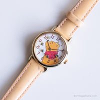 Vintage Gold-Ton Disney Uhr durch Timex | 90er Jahre Winnie the Pooh Uhr