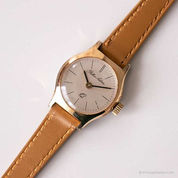 Vintage Pallas Adora Watch | Elegant Gold-tone Watch for Ladies