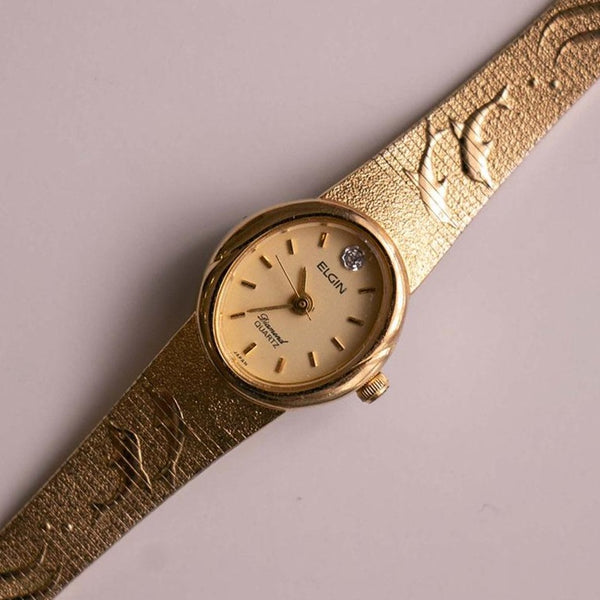 Jahrgang Elgin Diamantquarz Uhr für Damen | Anlass Schmuck Uhr
