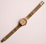Gold-tone Square Elgin Quartz Watch for Women | Vintage Elgin Watch