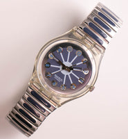 Swatch الجزء الأزرق GK148 ساعة | 1991 خمر Swatch أصمن السند
