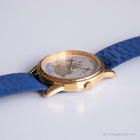 Vintage Gold-Ton-Walt Disney Welt Uhr | 90er Jahre Sammler -Armbanduhr