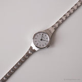 Adora de acero inoxidable vintage reloj | Tono plateado casual reloj para ella
