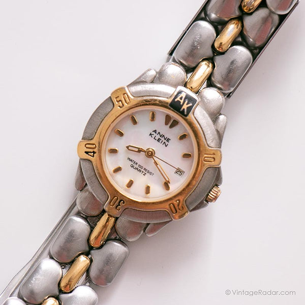 Designer bicolore vintage montre | Anne Klein Quartz montre Pour dames