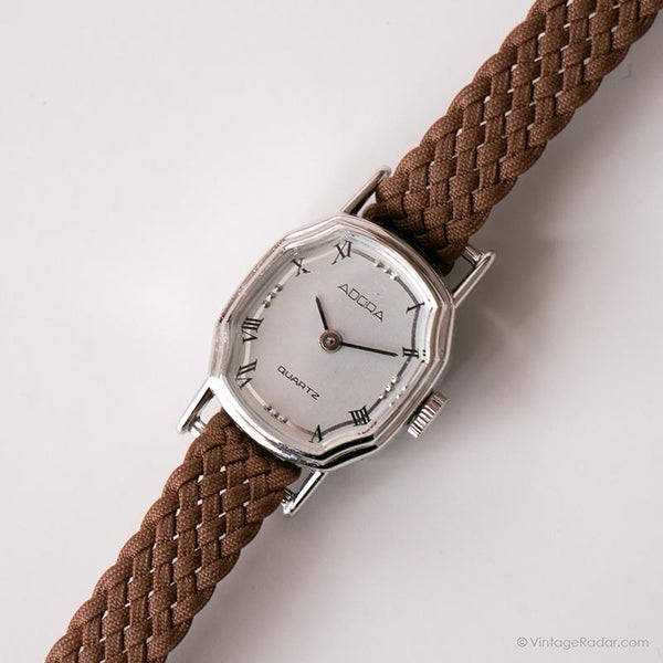 Vintage Elegant Adora Uhr für Damen | Graues Zifferblatt Deutsch Uhr