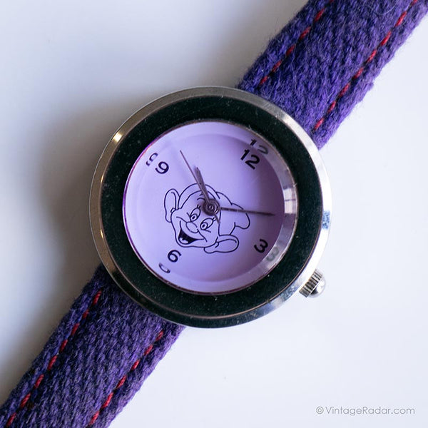 Morado vintage Disney reloj para damas | Cuarzo de Japón de los 90 reloj