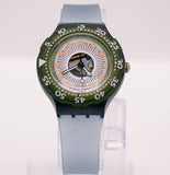 1993 Swatch SDN107 SILVER TRACE Watch | Vintage 90s Swatch Scuba