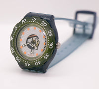 1993 swatch Uhr SDN107 Silver Trace Scuba 200 Originale Taucher 200m