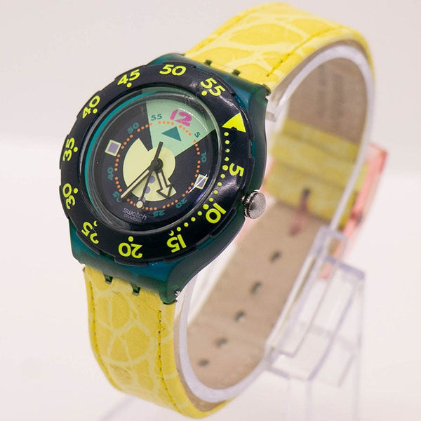 SCUBA degli anni '90 200 Swatch Orologio divino sdn102 Raro