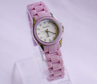 Argenté Armitron Maintenant quartz montre Pour les dames avec bracelet rose