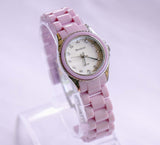 Silver-tone Armitron Now Quartz Watch for Ladies with Pink Bracelet