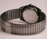 Noir vintage Elgin II Quartz montre Pour les hommes | Date de résistance à l'eau montre