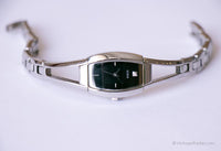 Vintage Black Dial Guess Watch for Women | Silver-tone Dress Watch