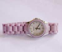 Silver-tone Armitron Now Quartz Watch for Ladies with Pink Bracelet