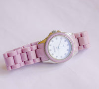 Tono argento Armitron Ora orologio al quarzo per donne con braccialetto rosa