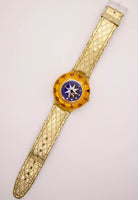 1993 Swatch Scuba 200 SDK112 Golden Island reloj | Raro de los 90 suizos reloj