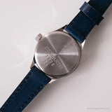 Vintage Silver-Tone Adora Uhr | Schwarzes Zifferblatt -Armbanduhr für Damen