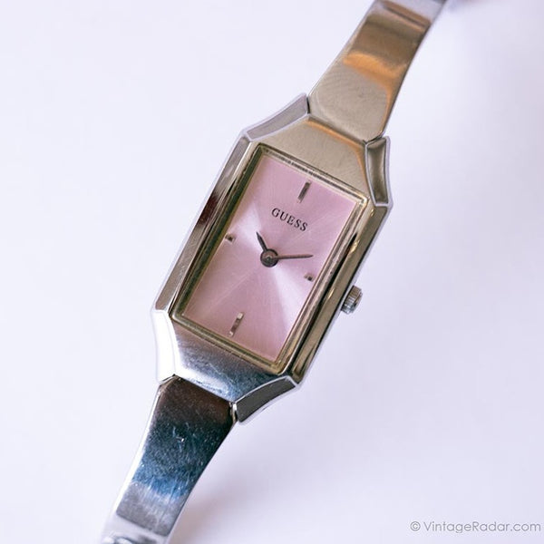 Tiny Pink-Dial Guess Watch for Women | Vintage Designer Watch for Her