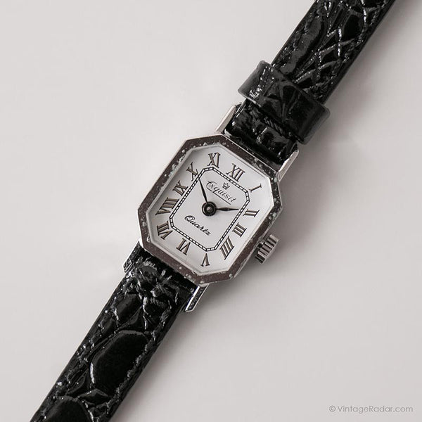 Vintage pequeño reloj para damas por exquisit | Vestido rectangular reloj