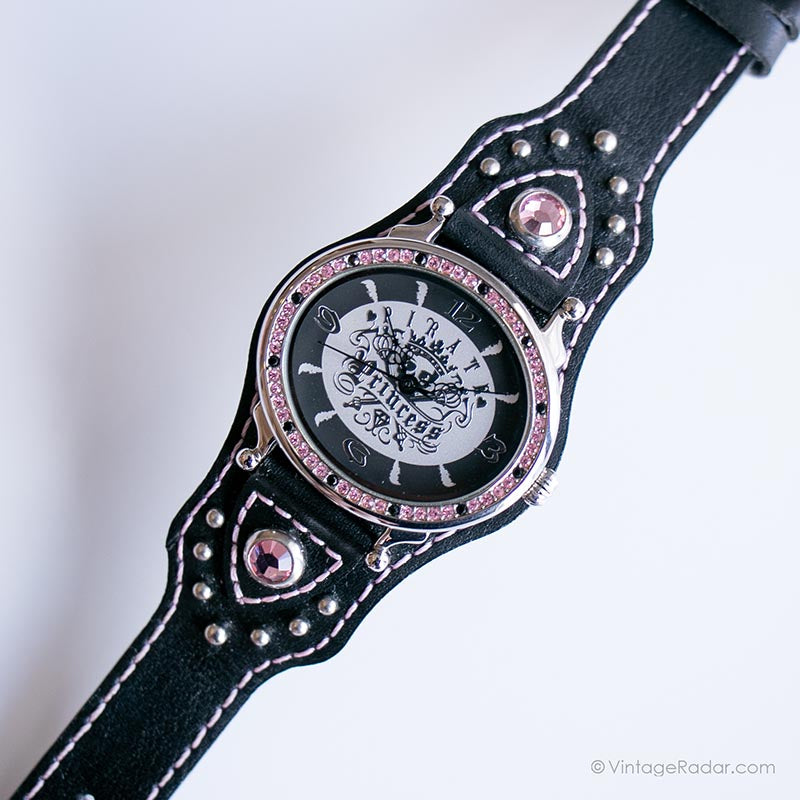 Montre Vintage Ashley Princess Pour Femme - Cadran Argent, Bracelet Rouge, Quartz Neuve