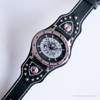 Vintage Pirate Princess Watch | Black and Pink Watch for Ladies