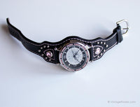 Vintage Pirate Princess Watch | Black and Pink Watch for Ladies