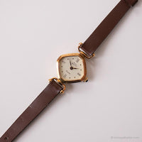 Vintage rechteckige Pallas Exquisit Uhr | Elegantes Gold-Ton Uhr