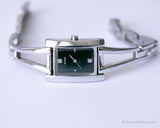 Black-dial Rectangular Guess Watch for Women | Tiny Occasion Wristwatch